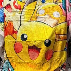 Pokémon Pikachu and Psyduck Soft Fleece Throw Blanket - Colorful Graphic